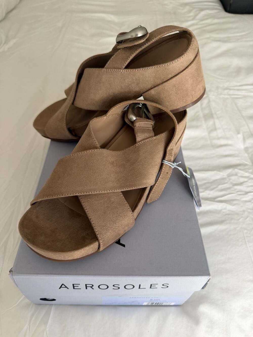 Aerosoles Chrystie Faux Suede Crisscross Slingback Sandal